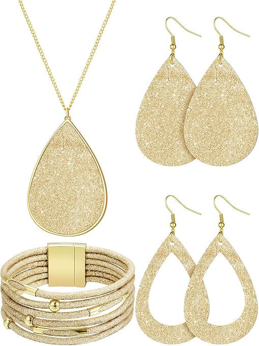 Miniatura: Conjunto de joyería exagerado glitter