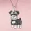 Miniatura: Collar de moda perrito Schnauzer cristales zirconia cúbica