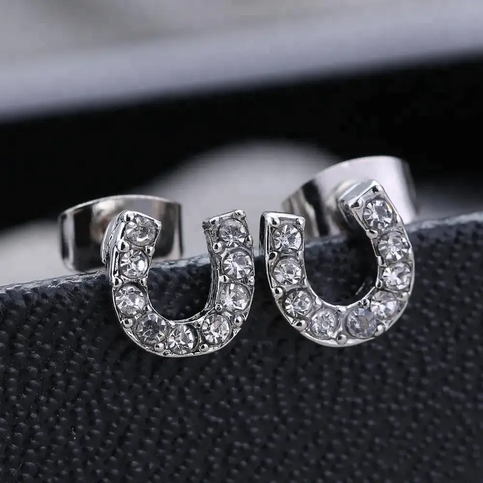 Miniatura: Aretes de Herradura con Cristales