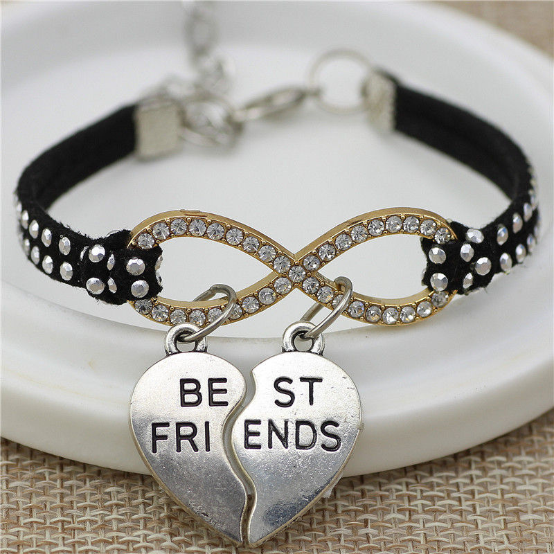 Thumbnail: Pulsera amor Infinito Best Friends estoperoles y cristales
