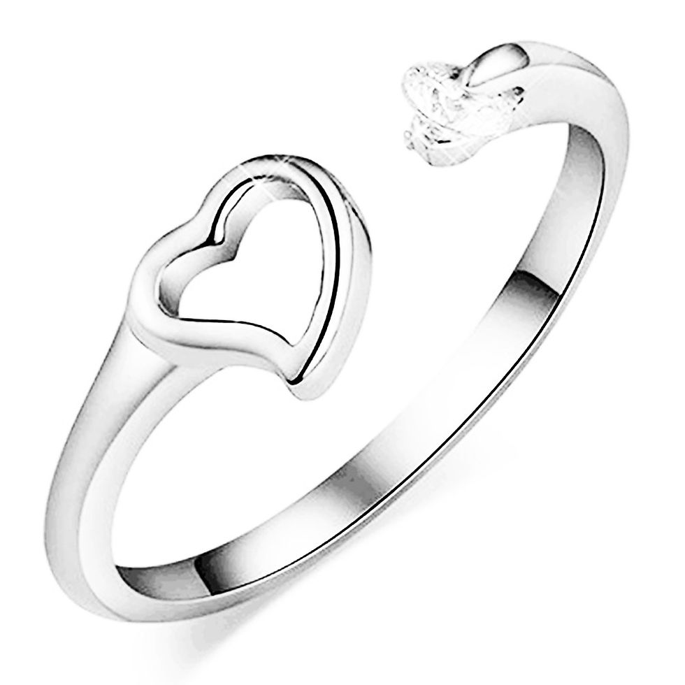 Thumbnail: Anillo corazón silver plated