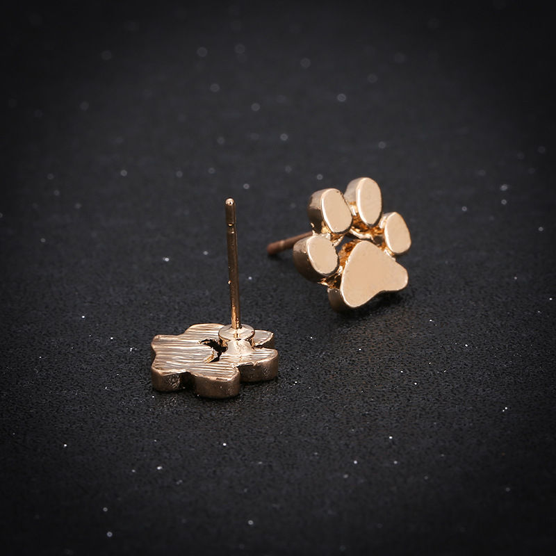 Miniatura: Aretes patita de perro o gato gold filled