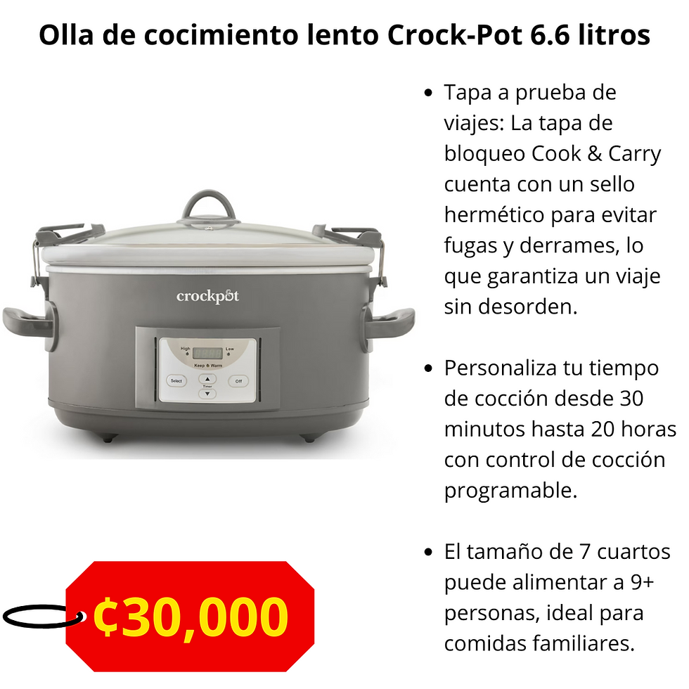 Olla de cocimiento lento Crock-Pot 6.6 litros