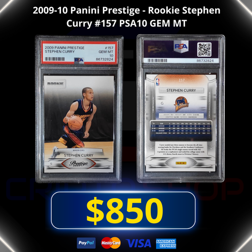2009-10 Panini Prestige - Rookie Stephen Curry #157 PS10 GEM M