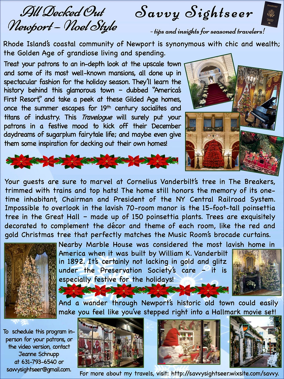 Savvy Sightseer Newport Holiday Decor