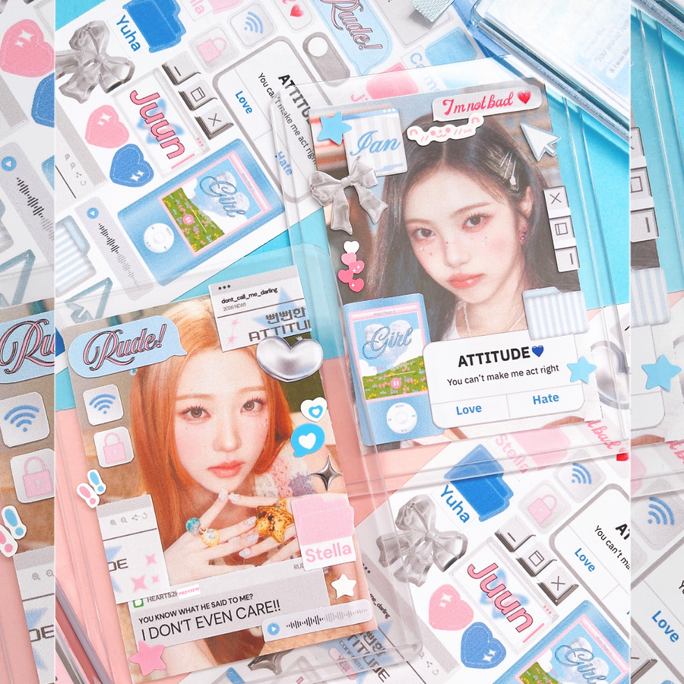 Thumbnail: HEARTS2HEARTS Rude theme stickers & keyring