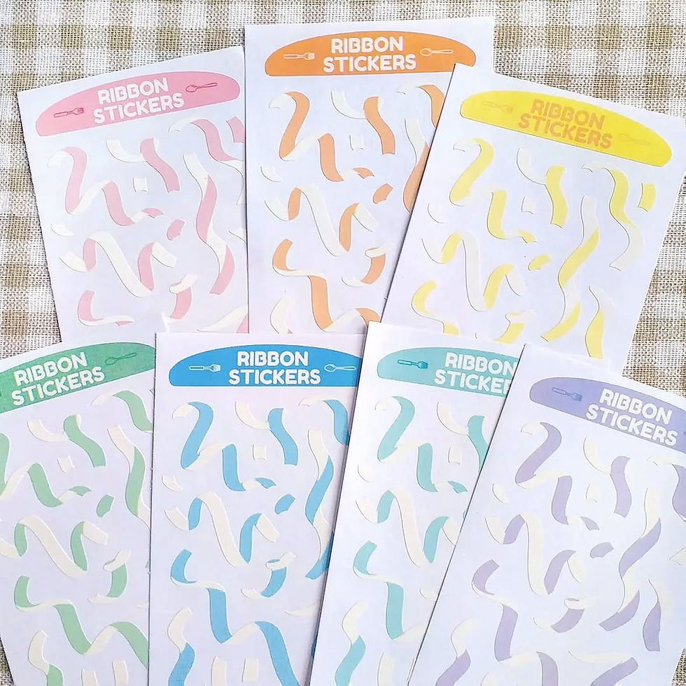 Thumbnail: Lovely days cream ribbons & alphabet deco stickers