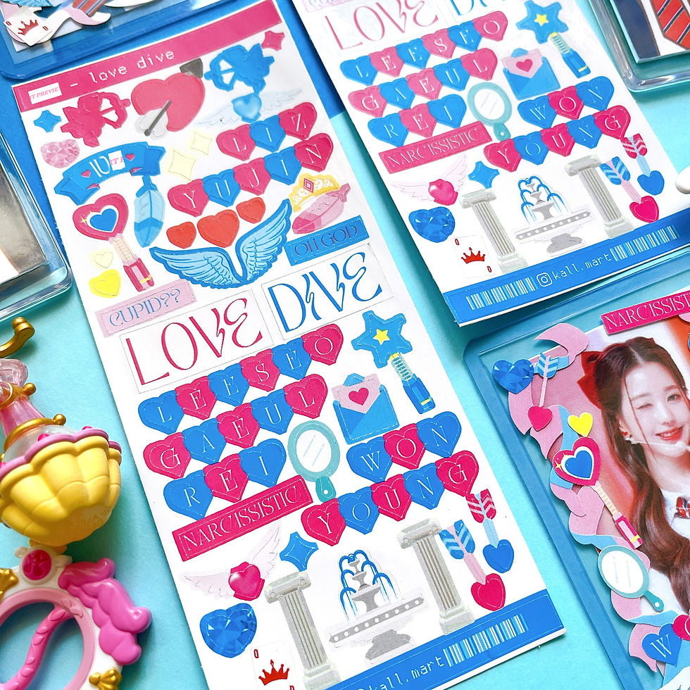 Thumbnail: IVE Love dive theme stickers & keyrings