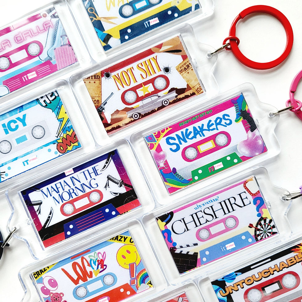 Thumbnail: ITZY Cassette stickers & keyrings | Kall:Back series