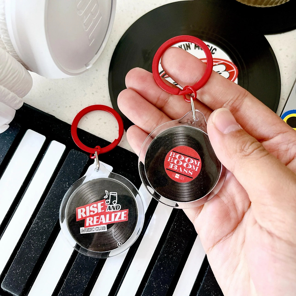 Thumbnail: RIIZE Boom boom bass theme pack stickers / keyrings / black vinyl coaster