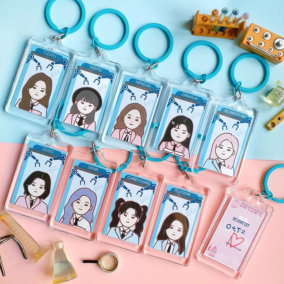Thumbnail: TWICE Scientist themes tickers / theme pack / cartoon sheet & keyrings