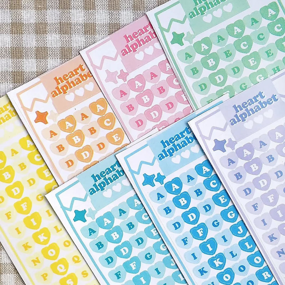 Thumbnail: Lovely days cream ribbons & alphabet deco stickers