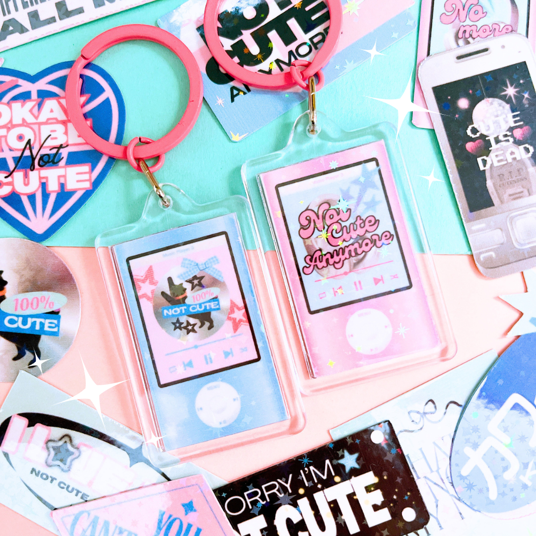 ILLIT Not cute anymore stickers pack & keyring