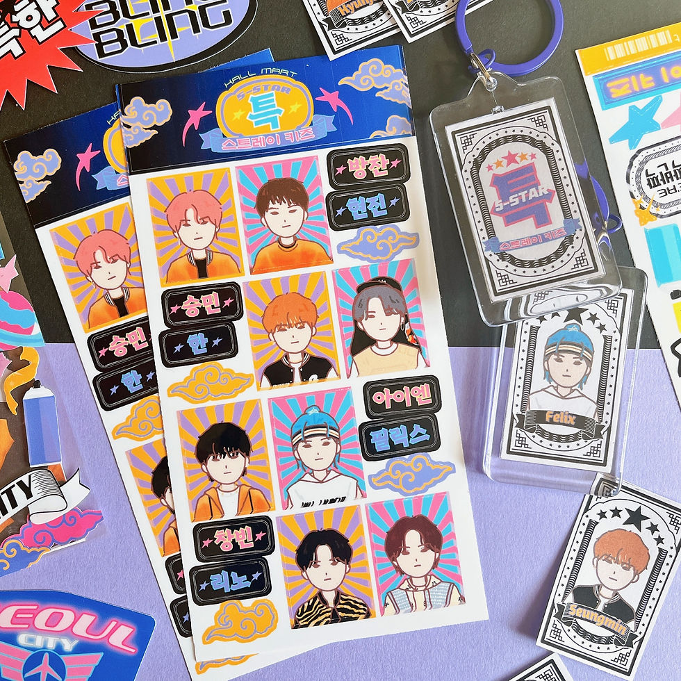 Thumbnail: STRAY KIDS Sclass theme stickers / sticker pack /cartoon sheet / cartoon keyring