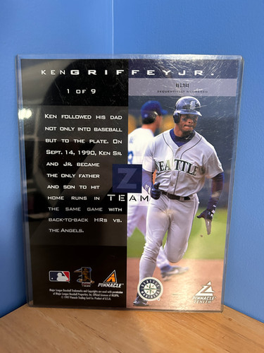 Ken Griffey Jr 1997 Pinnacle Zenith Z-Team 8x10 #1 Numbered 0180