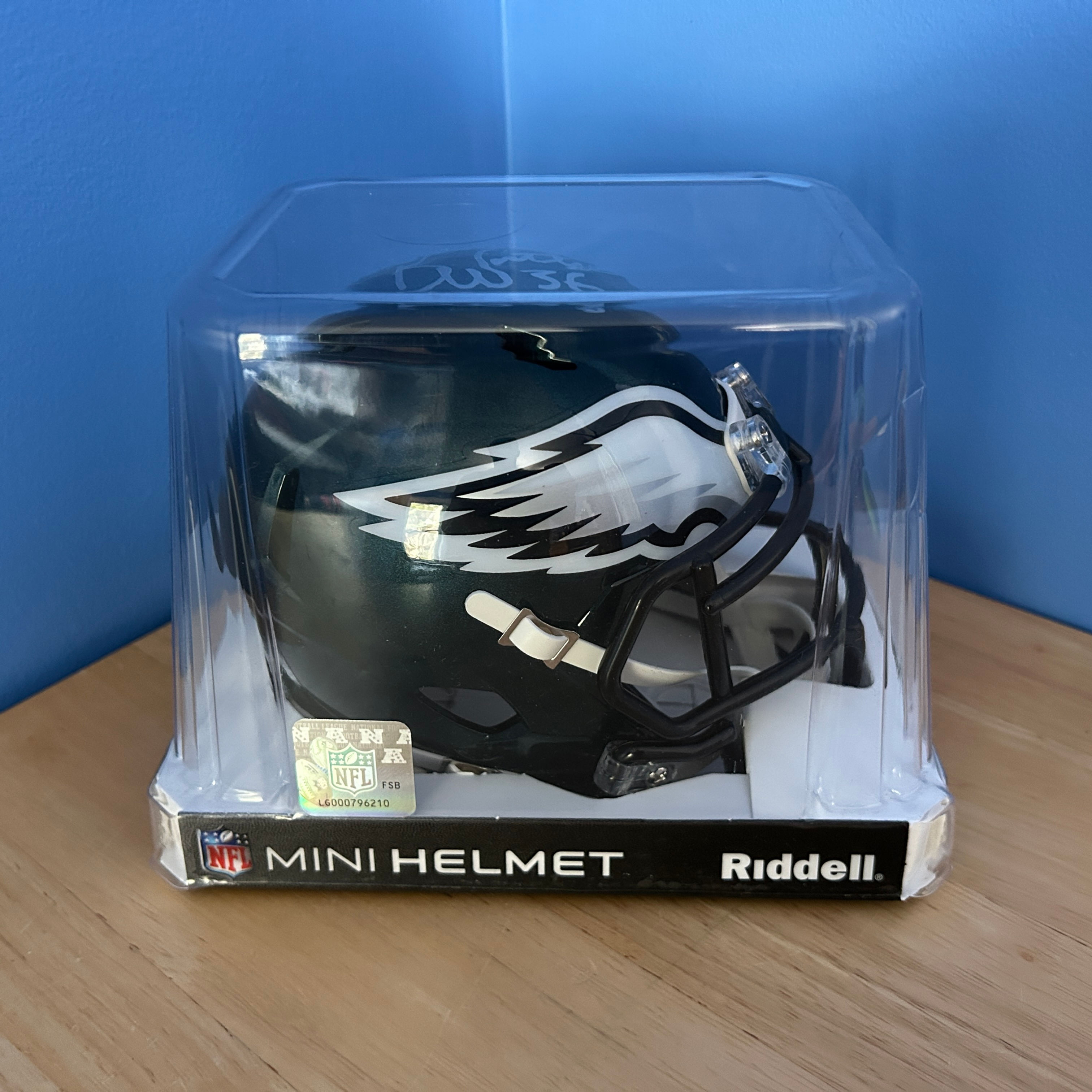 Brian Westbrook Signed Philadelphia Eagles Mini Helmet by Riddell #36