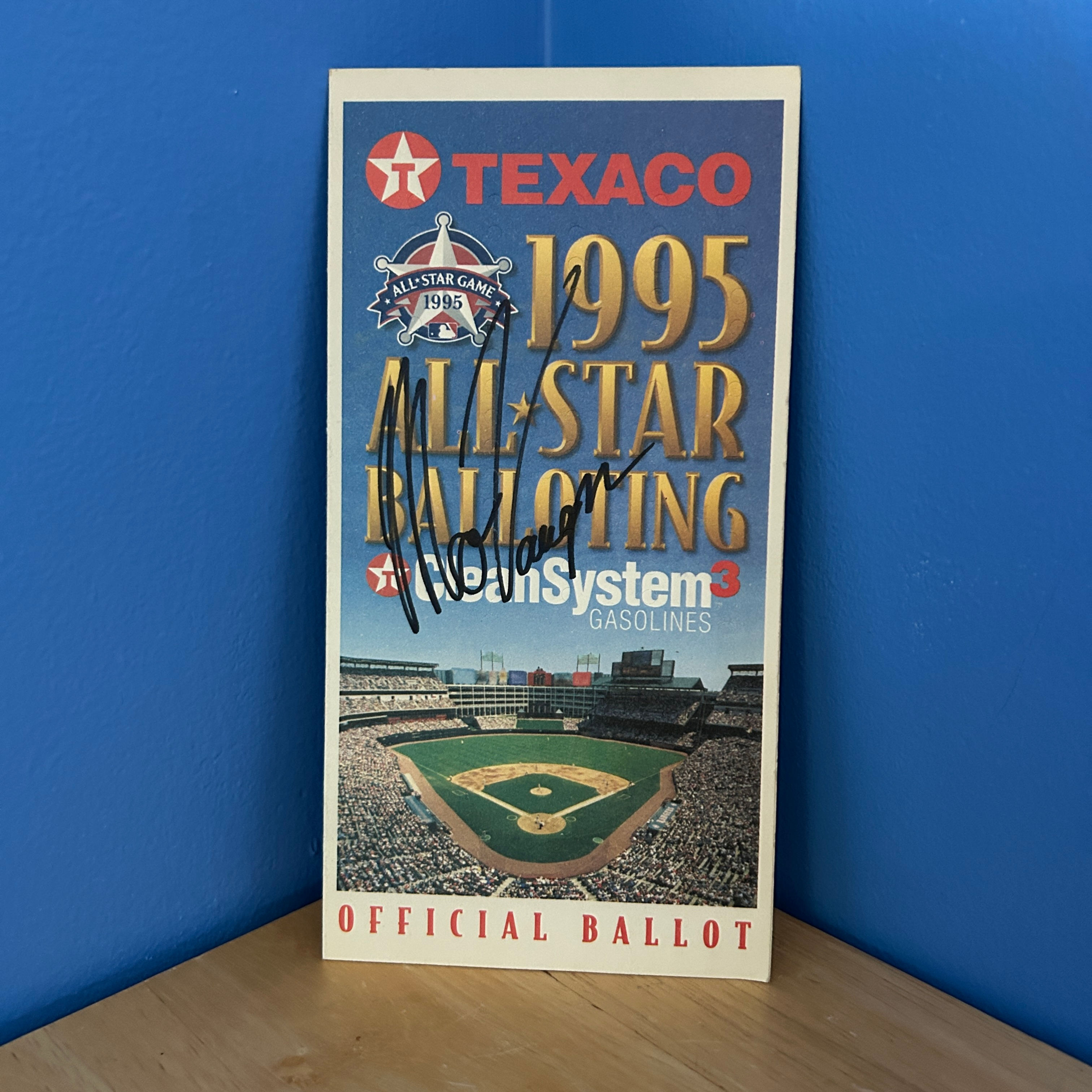 Mo Vaughn of the Boston Red Sox Autographed 1995 All Star Game Official Ballot