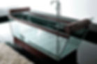 baignoire en verre
