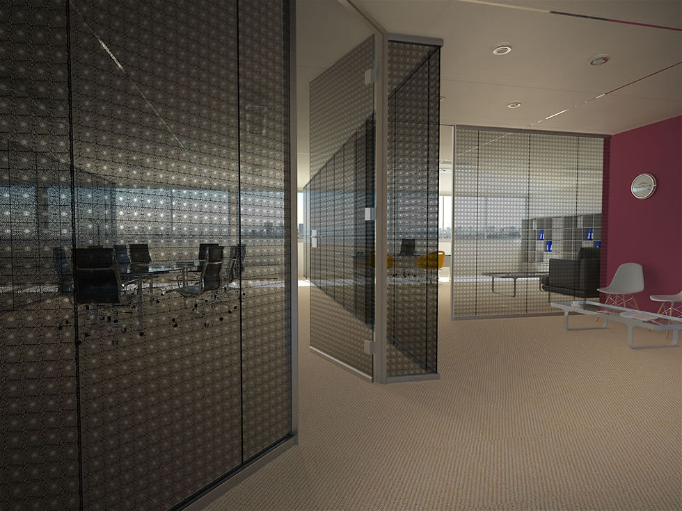 Raumtrennung mit Stoff intergriert