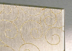 Verre feuilleté avec tissus