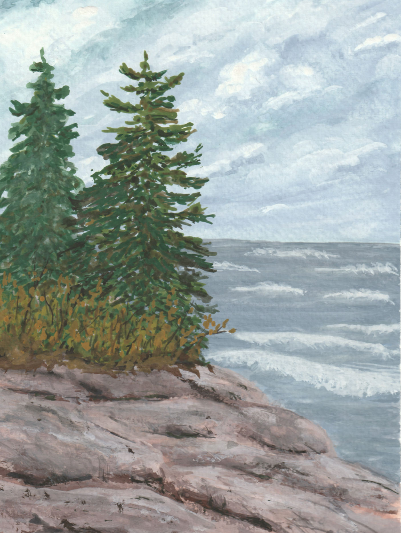 White caps at Otter Point