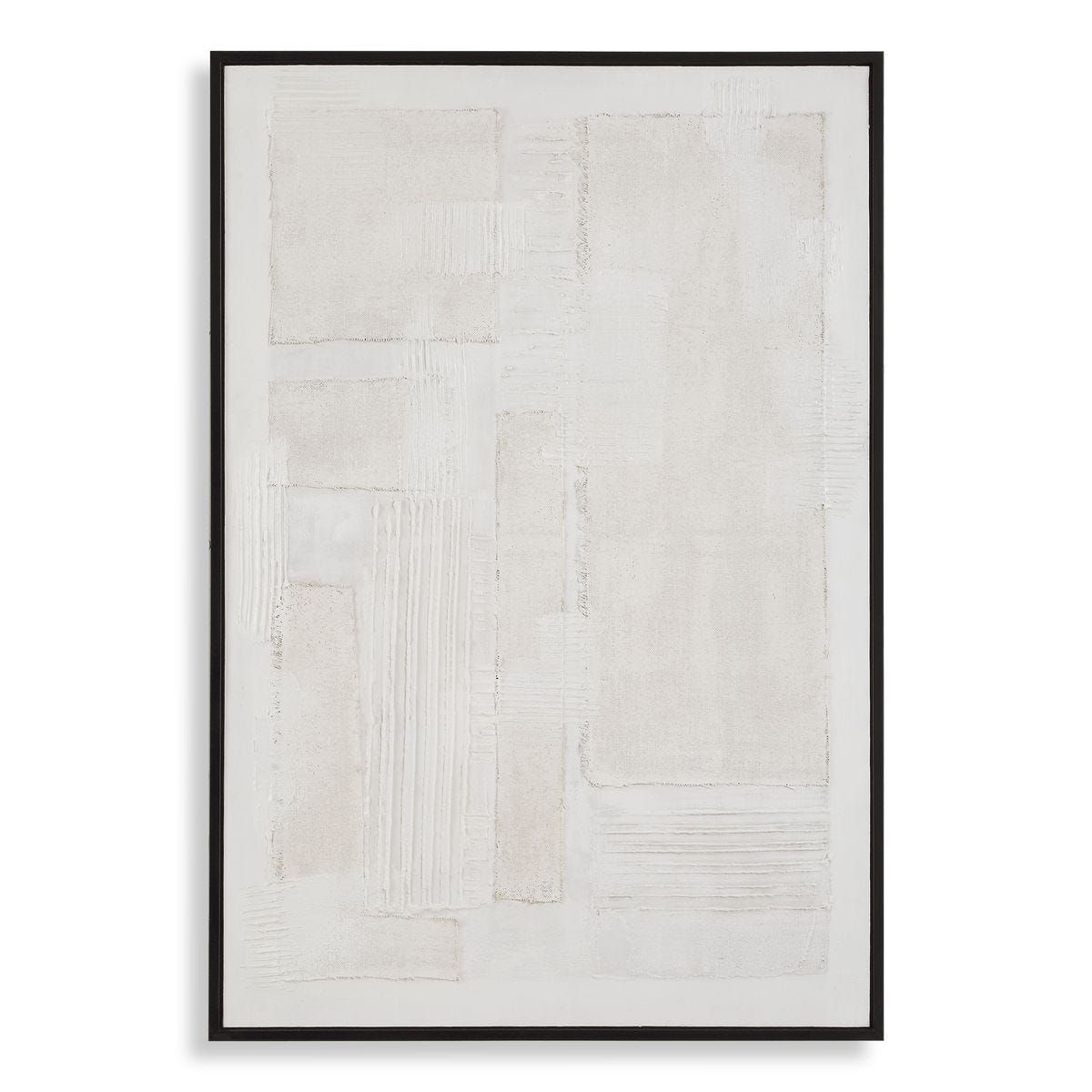 Clean Slate Hand Painted Canvas with Black Gallery Frame 42x62