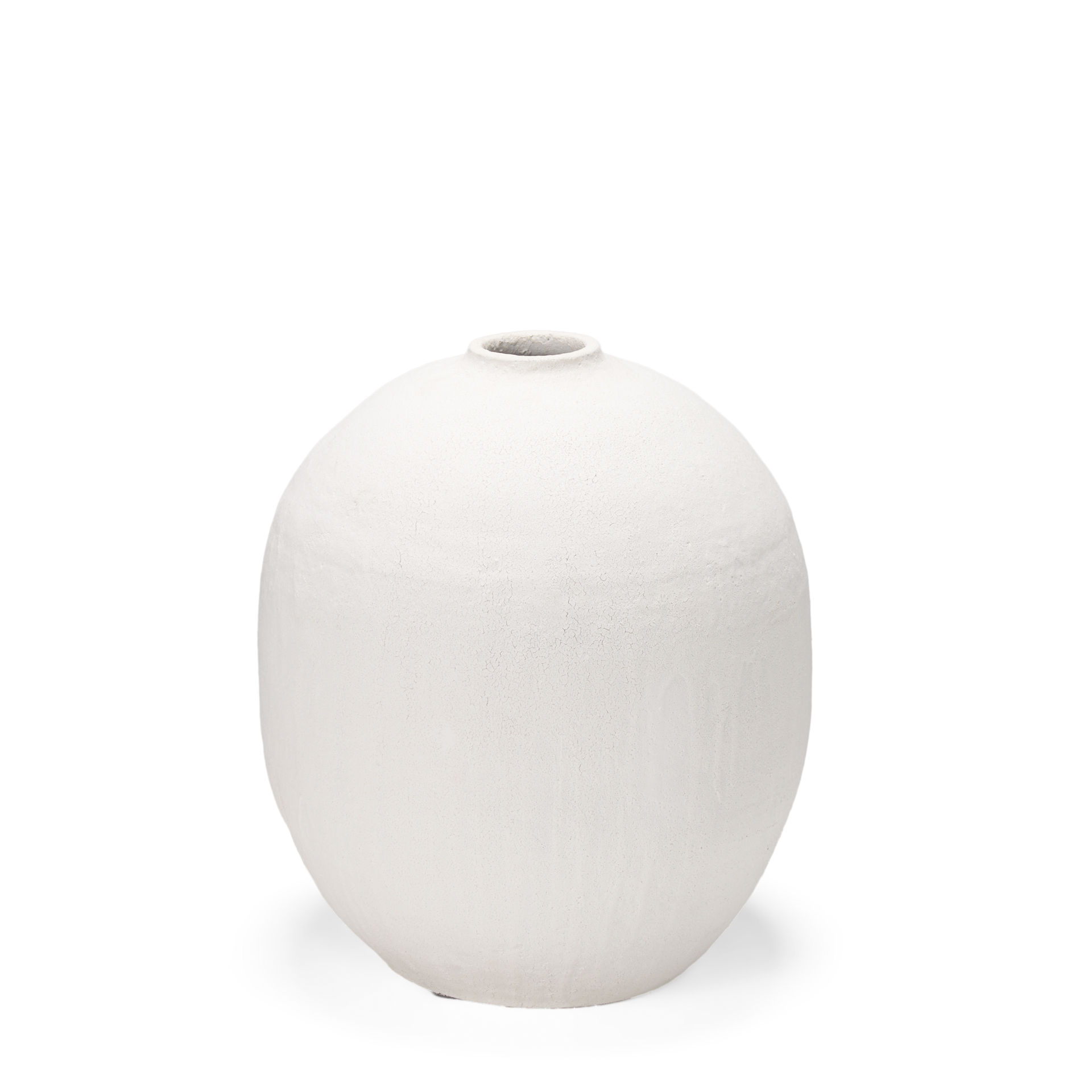 Karakum Short White Textured Vase