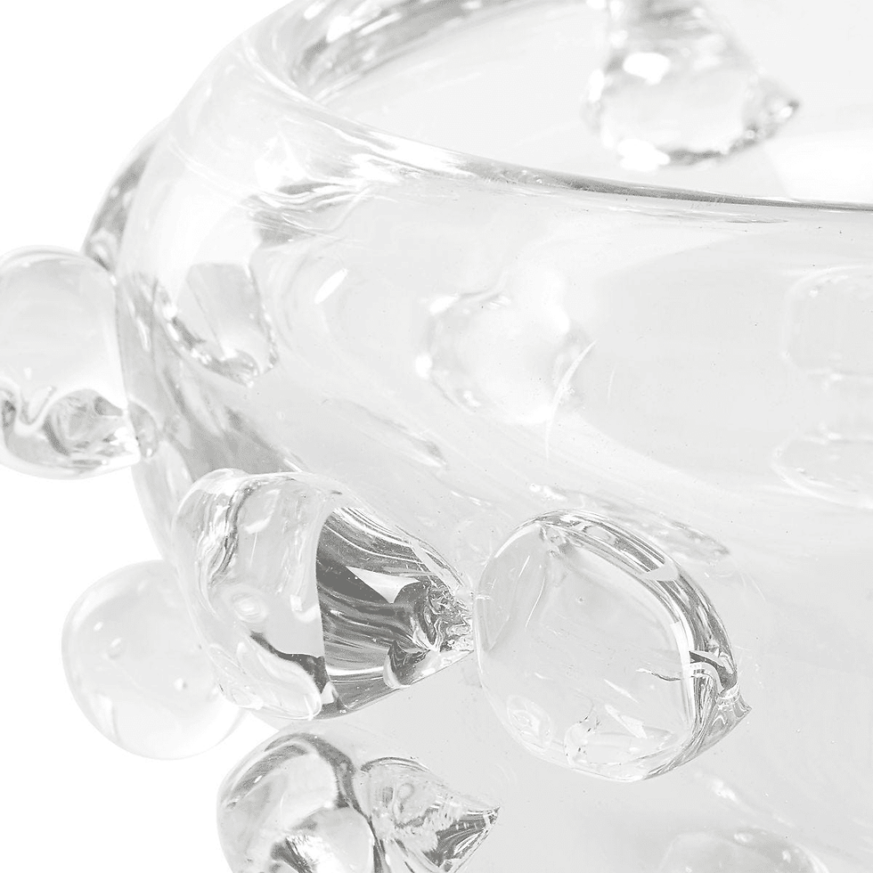 Thumbnail: Aura Thick Clear Glass Bowl With Organic Glass Spheres