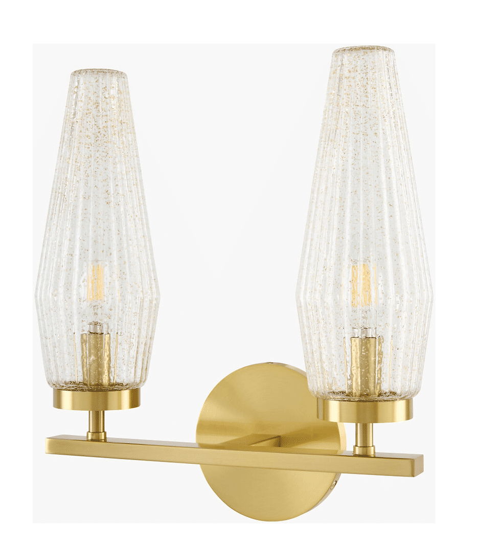 Thumbnail: 2-Light Wall Sconce in Metallic Brass