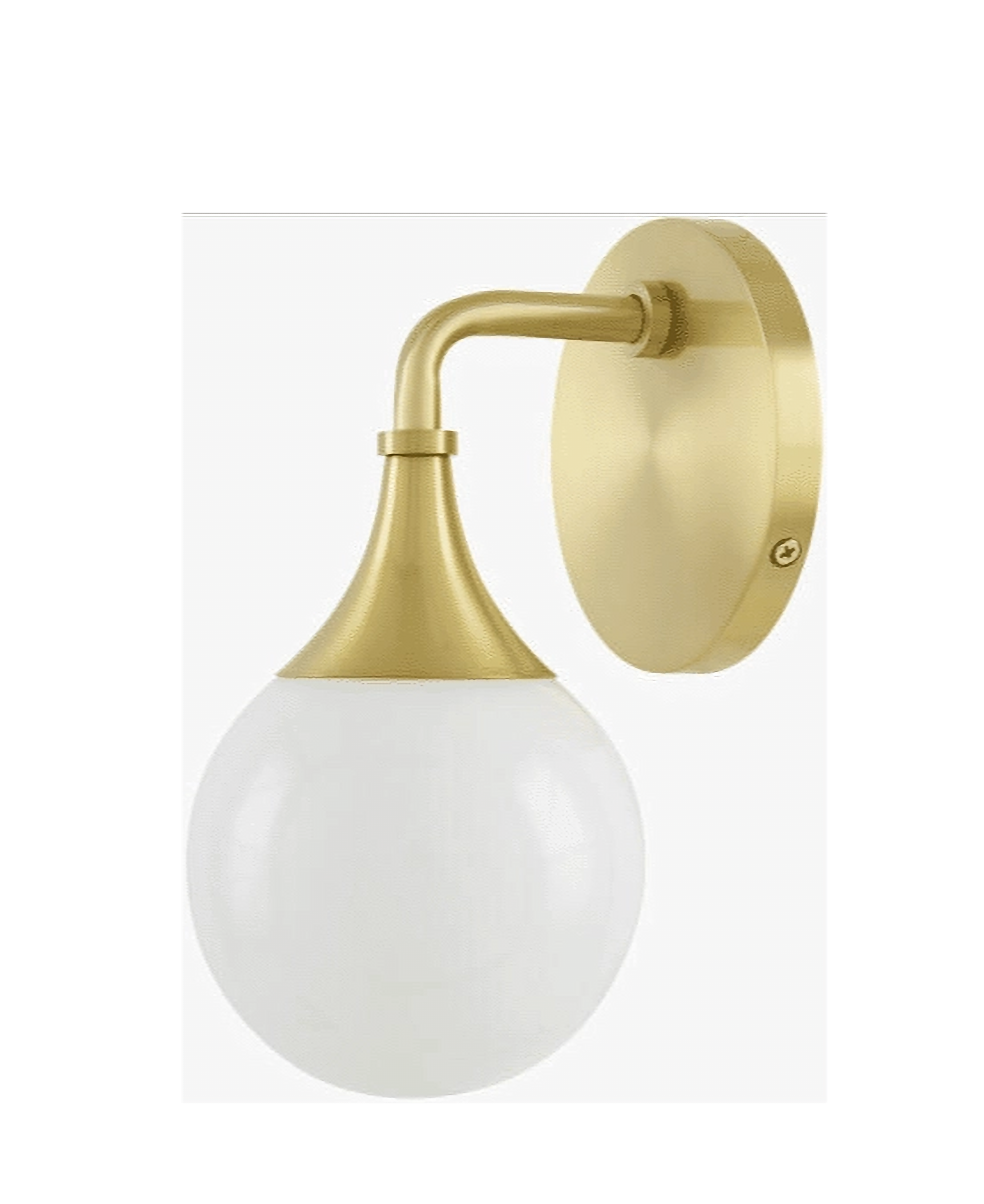 Wall Sconce Metallic Brass 9-Inch Height