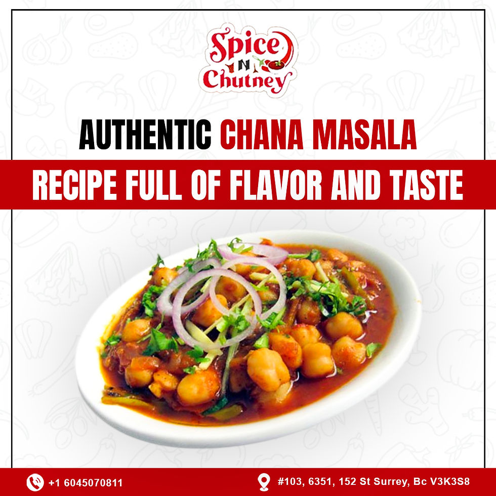 Authentic Chana masala recipe full of flavor and taste