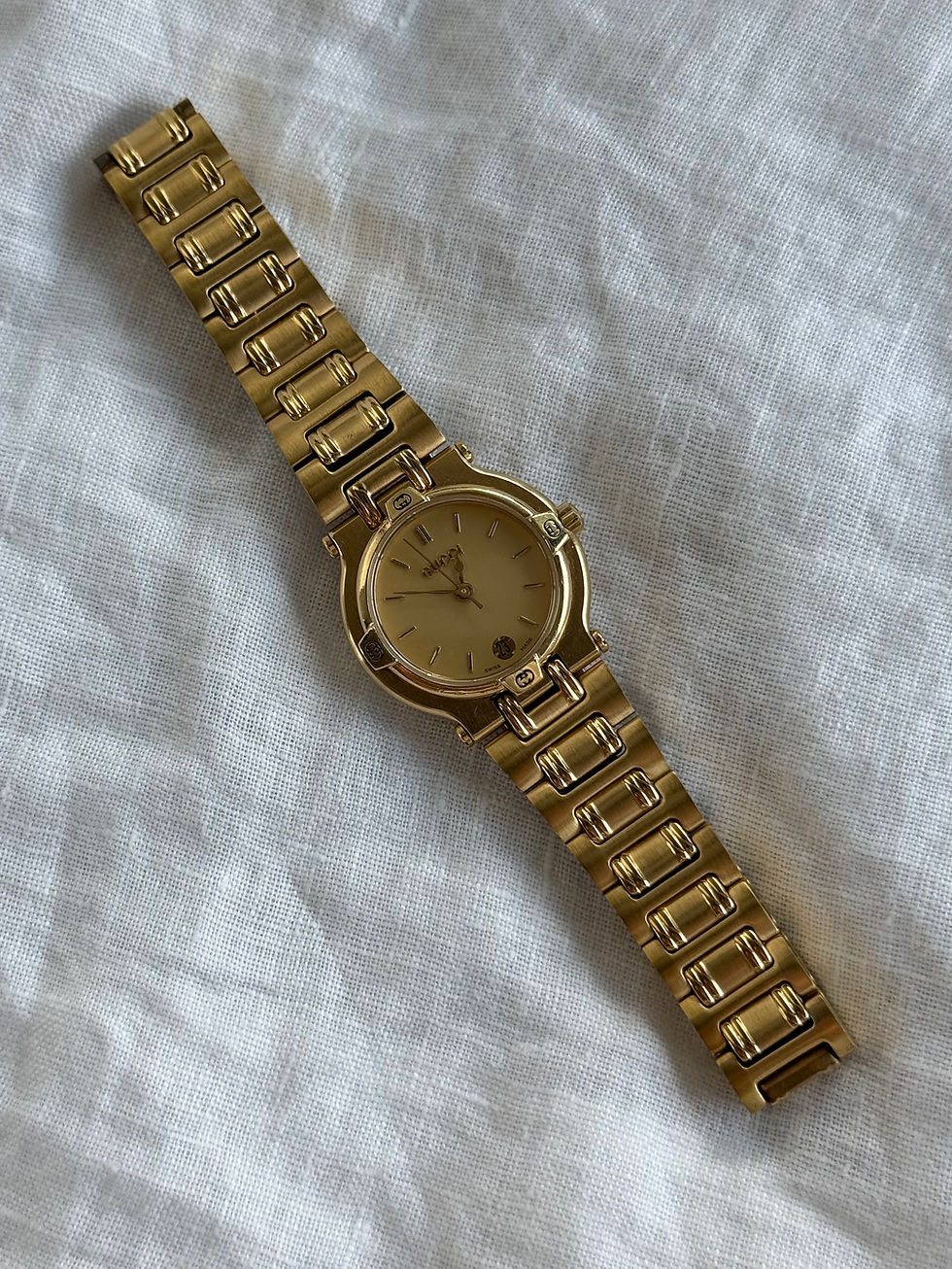 Thumbnail: Vintage Gucci Gold Watch - Boxed 