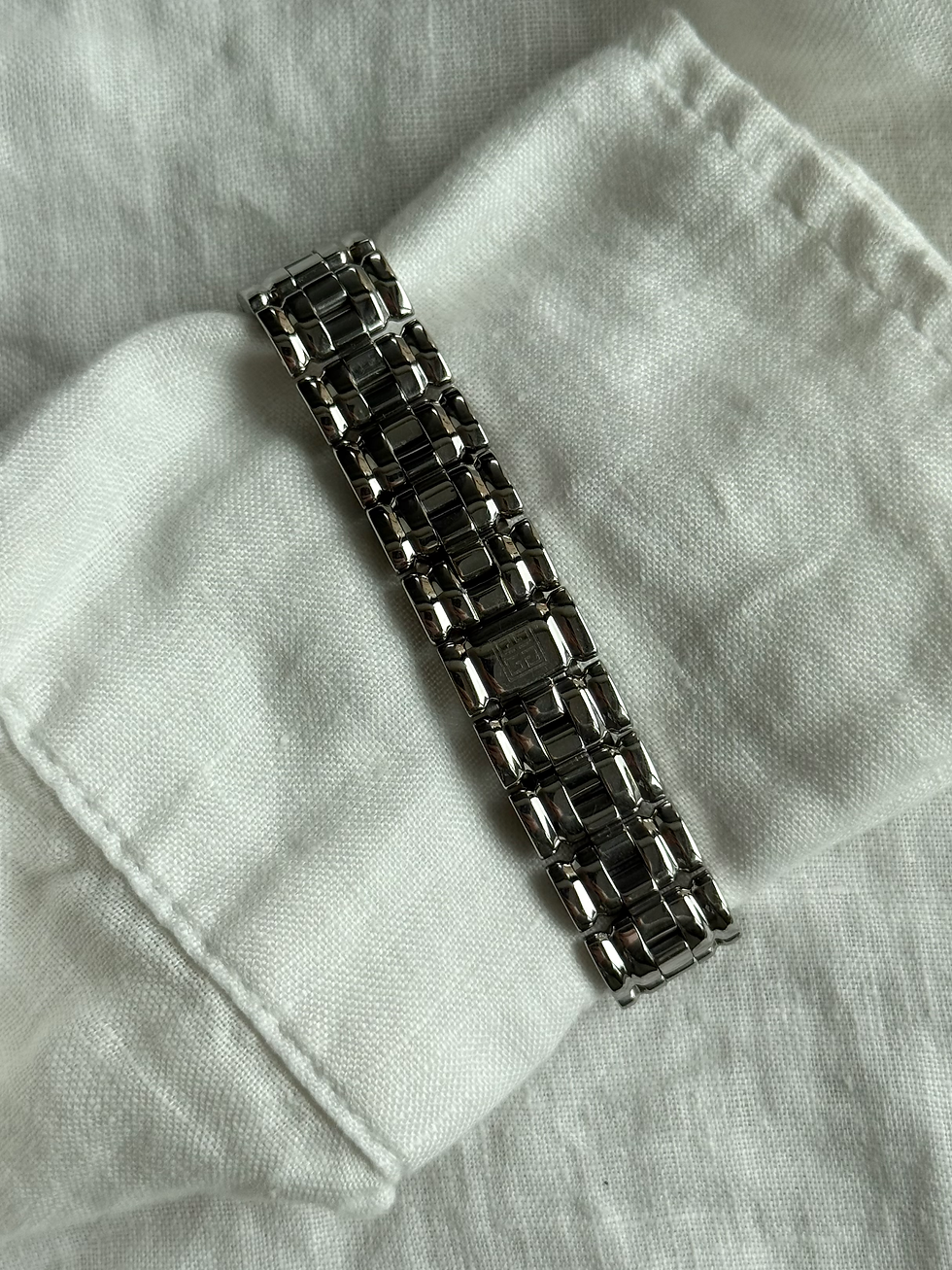 Thumbnail: Vintage Silver Givenchy Watch - Diamond Set 