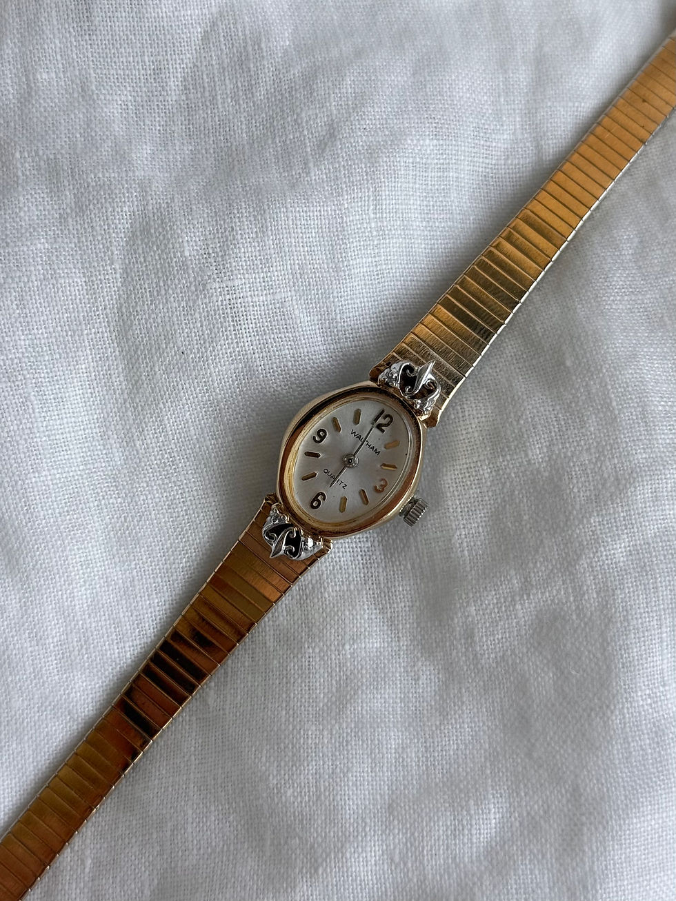 Thumbnail: Vintage Waltham Watch - Diamond Set
