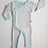 Thumbnail: Bamboo Essentials Kimono Jumpsuit Grey With Teal Trim