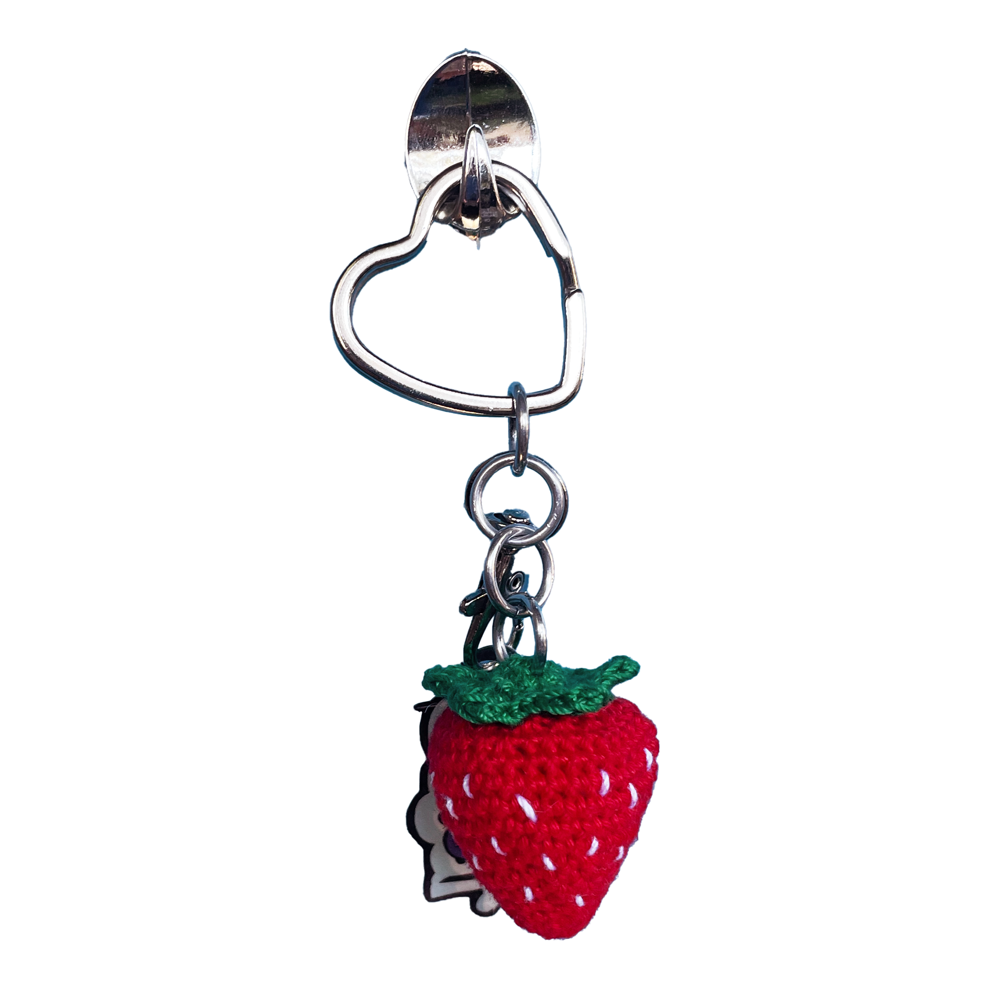 Strawberry Crochet Keychain