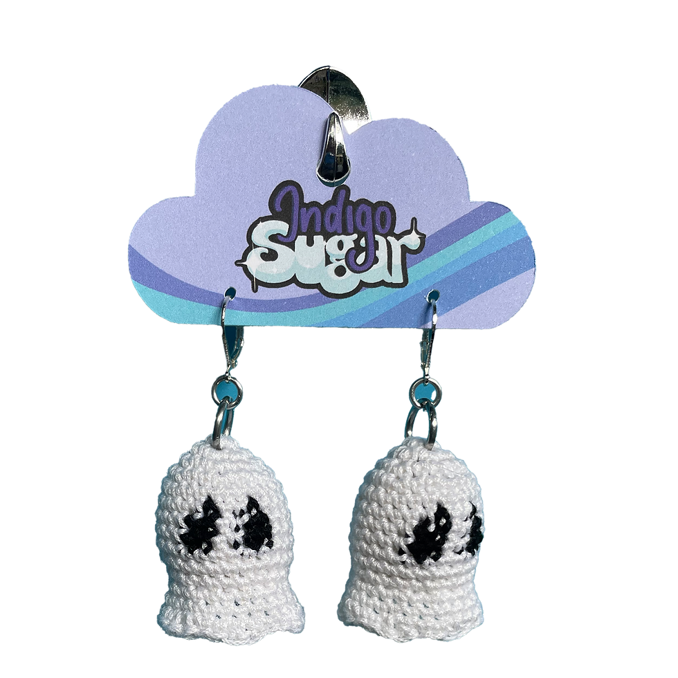 Ghost Crochet Earrings