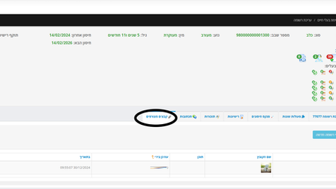 מערכת לניהול השירות הוטרינרי - תיק בעל חיים