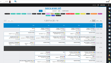 نظام إدارة الكلية - جدول أسبوعي لتنفيذ وعرض الإجتماعات ومواضع الصفوف
