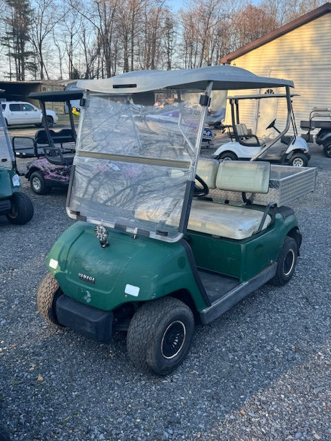 Thumbnail: 2 "GAS" Yamaha Golf Carts with Diamond Plate Utility Boxes