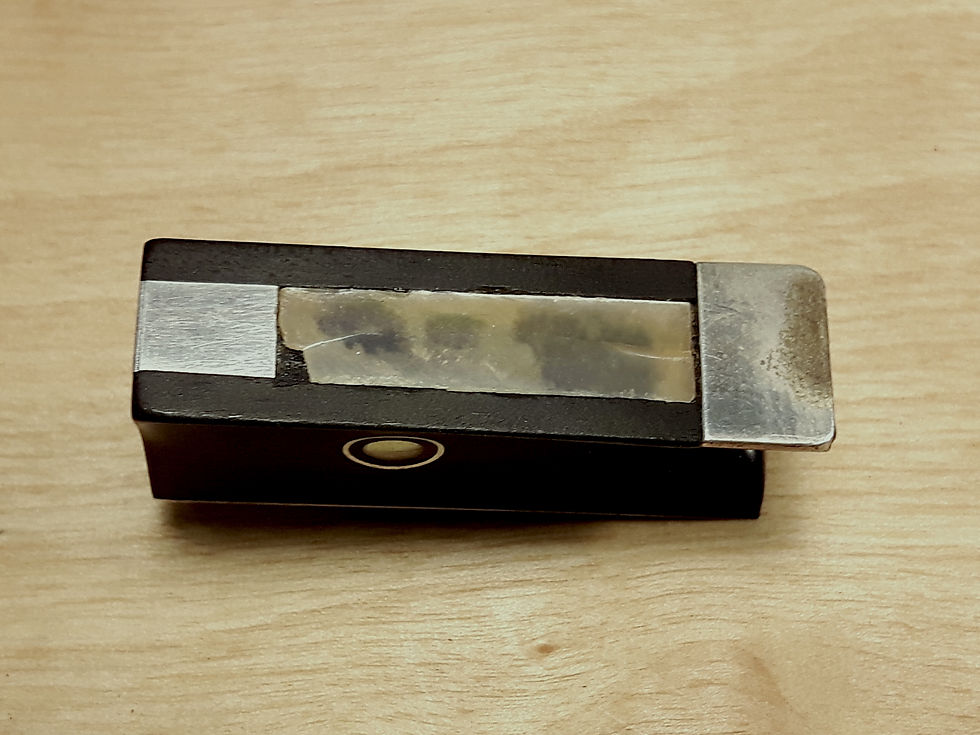 old, broken pearl slide