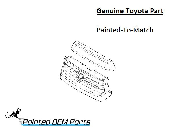 Thumbnail: Painted 2014-2021 Toyota Tundra Front Grille Kit | Genuine OEM