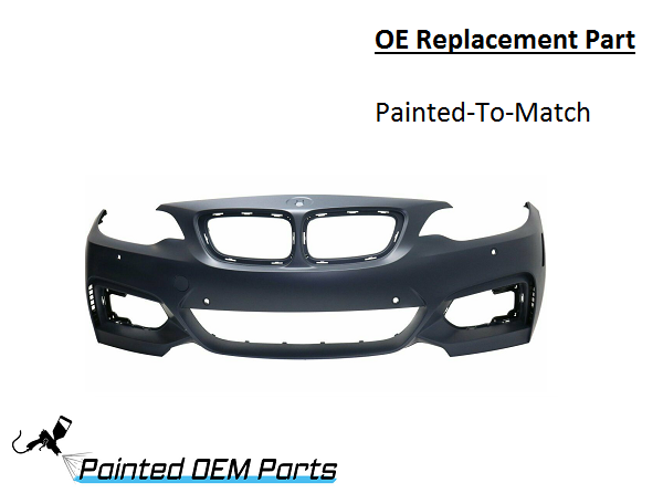 Thumbnail: Painted 2014-2021 BMW 2 Series M235 M240 Front Bumper Cover | OE Replacement