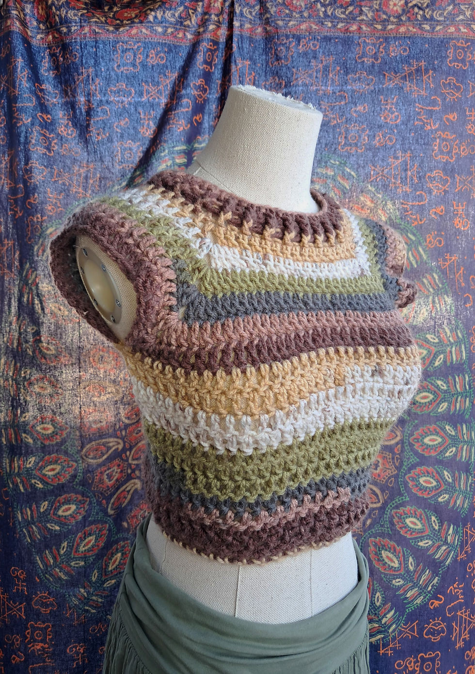 Backless Top (Green Multi-Blend)