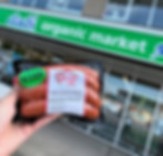 Packaged Quill Creek Farms meat products available at Dad’s Organic Market in Saskatchewan.