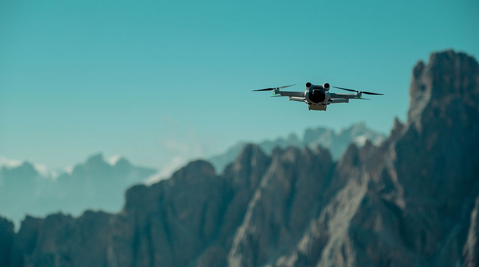 DJI Mini 3 Pro Flying in the Dolomites.