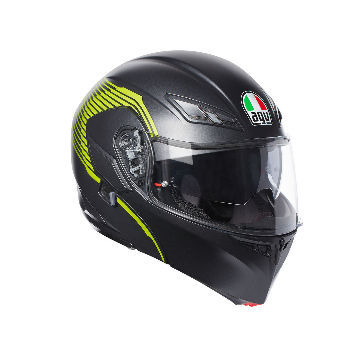 CASCO AGV COMPACT ST PLK VERMONT MATT BLACK YELLOW FLUO
