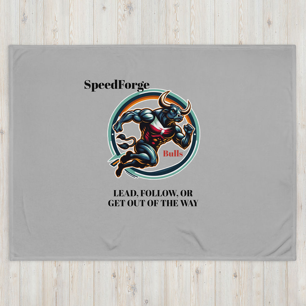 Thumbnail: SpeedForge Bulls Throw Blanket