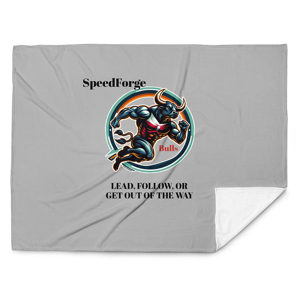 Thumbnail: SpeedForge Bulls Throw Blanket