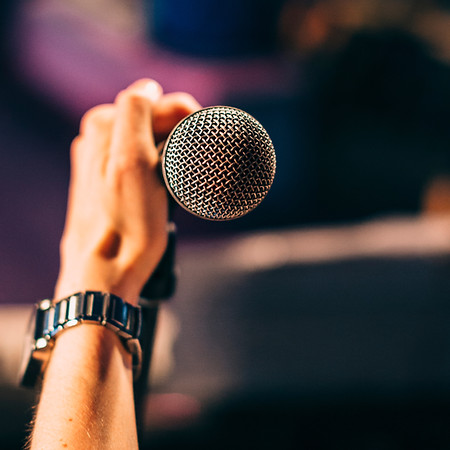 Holding a Microphone